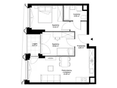 3 pokoje, mieszkanie 53,95 m², piętro 5, oferta nr B0502, Mazowiecka 21, Kraków, Krowodrza, Łobzów, Mazowiecka 21