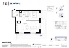 2 pokoje, mieszkanie 46,36 m², parter, oferta nr AA0003, NU3 Warszawa Wola, Warszawa, Wola, Czyste, ul. Kolejowa
