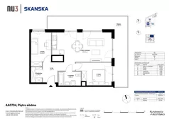 3 pokoje, mieszkanie 61,77 m², piętro 7, oferta nr AA0704, NU3 Warszawa Wola, Warszawa, Wola, Czyste, ul. Kolejowa