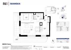 2 pokoje, mieszkanie 48,81 m², piętro 1, oferta nr AA0103, NU3 Warszawa Wola, Warszawa, Wola, Czyste, ul. Kolejowa