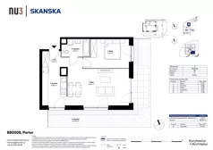 2 pokoje, mieszkanie 48,81 m², piętro 1, oferta nr AA0103, NU3 Warszawa Wola, Warszawa, Wola, Czyste, ul. Kolejowa