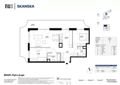 3 pokoje, mieszkanie 72,04 m², piętro 2, oferta nr BB0201, NU3 Warszawa Wola, Warszawa, Wola, Czyste, ul. Kolejowa