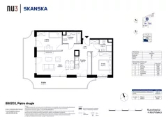 3 pokoje, mieszkanie 65,78 m², piętro 2, oferta nr BB0203, NU3 Warszawa Wola, Warszawa, Wola, Czyste, ul. Kolejowa