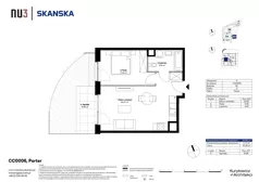 2 pokoje, mieszkanie 40,66 m², parter, oferta nr CC0006, NU3 Warszawa Wola, Warszawa, Wola, Czyste, ul. Kolejowa