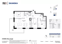 4 pokoje, mieszkanie 75,16 m², piętro 2, oferta nr CC0206, NU3 Warszawa Wola, Warszawa, Wola, Czyste, ul. Kolejowa