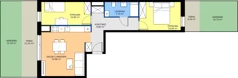 3 pokoje, apartament 57,21 m², parter, oferta nr E-0-6, Panoramiqa II, Poznań, Rataje, Starołęka, ul. Heleny Tadeuszak