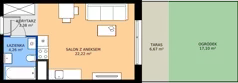 1 pokój, apartament 29,94 m², piętro 5, oferta nr F-5-1, Panoramiqa II, Poznań, Rataje, Starołęka, ul. Heleny Tadeuszak