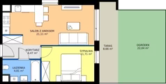 2 pokoje, apartament 42,44 m², piętro 2, oferta nr G-2-5, Panoramiqa II, Poznań, Rataje, Starołęka, ul. Heleny Tadeuszak