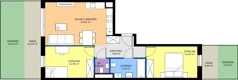3 pokoje, apartament 59,40 m², piętro 1, oferta nr G-1-1, Panoramiqa II, Poznań, Rataje, Starołęka, ul. Heleny Tadeuszak