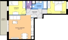 3 pokoje, apartament 60,85 m², piętro 5, oferta nr F-5-4, Panoramiqa II, Poznań, Rataje, Starołęka, ul. Heleny Tadeuszak