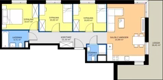 4 pokoje, mieszkanie 73,42 m², piętro 2, oferta nr G-2-6, Panoramiqa II, Poznań, Rataje, Starołęka, ul. Heleny Tadeuszak