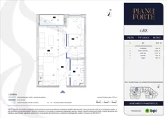 2 pokoje, mieszkanie 43,31 m², piętro 5, oferta nr PF-M-05.088, PianoForte, Warszawa, Mokotów, Sielce, ul. Zajączkowska 3