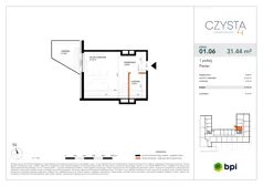 1 pokój, apartament 31,30 m², parter, oferta nr CZ-M-6, Czysta 4, Wrocław, Stare Miasto, ul. Czysta 4