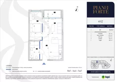 1 pokój, mieszkanie 43,30 m², piętro 1, oferta nr PF-M-01.057, PianoForte, Warszawa, Mokotów, Sielce, ul. Zajączkowska 3