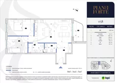 3 pokoje, apartament 67,74 m², piętro 1, oferta nr PF-M-01.058, PianoForte, Warszawa, Mokotów, Sielce, ul. Zajączkowska 3