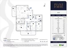 4 pokoje, apartament 107,49 m², piętro 6, oferta nr PF-M-06.101, PianoForte, Warszawa, Mokotów, Sielce, ul. Zajączkowska 3