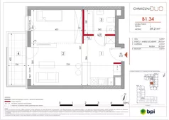 1 pokój, apartament 39,38 m², piętro 2, oferta nr B1.34, Chmielna Duo, Warszawa, Wola, Mirów, ul. Chmielna