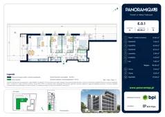 4 pokoje, apartament 80,84 m², parter, oferta nr E-0-1, Panoramiqa II, Poznań, Rataje, Starołęka, ul. Heleny Tadeuszak