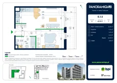 2 pokoje, apartament 42,49 m², piętro 1, oferta nr E-1-5, Panoramiqa II, Poznań, Rataje, Starołęka, ul. Heleny Tadeuszak