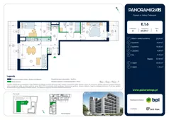 3 pokoje, apartament 57,59 m², piętro 1, oferta nr E-1-6, Panoramiqa II, Poznań, Rataje, Starołęka, ul. Heleny Tadeuszak