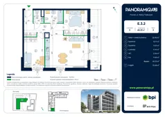 3 pokoje, apartament 65,23 m², piętro 3, oferta nr E-3-2, Panoramiqa II, Poznań, Rataje, Starołęka, ul. Heleny Tadeuszak