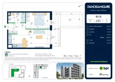 2 pokoje, mieszkanie 41,76 m², piętro 1, oferta nr E-1-3, Panoramiqa II, Poznań, Rataje, Starołęka, ul. Heleny Tadeuszak