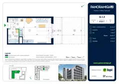 1 pokój, apartament 29,94 m², piętro 3, oferta nr F-3-1, Panoramiqa II, Poznań, Rataje, Starołęka, ul. Heleny Tadeuszak