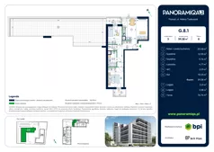 3 pokoje, apartament 59,58 m², piętro 8, oferta nr G-8-1, Panoramiqa II, Poznań, Rataje, Starołęka, ul. Heleny Tadeuszak