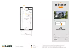 1 pokój, mieszkanie 29,35 m², parter, oferta nr 2, Osiedle Promienna, Marki,  ul. Słoneczna 1C