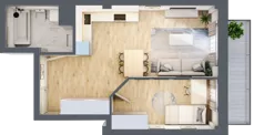 2 pokoje, mieszkanie 44,16 m², piętro 8, oferta nr 58, Osiedle Słoneczna, Marki, ul. Słoneczna / Promienna