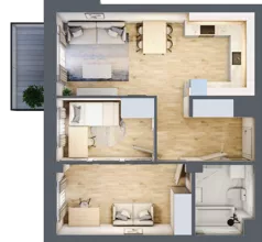3 pokoje, mieszkanie 55,55 m², piętro 2, oferta nr 18, Osiedle Słoneczna, Marki, ul. Słoneczna / Promienna