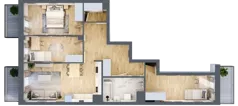 4 pokoje, mieszkanie 87,98 m², piętro 3, oferta nr 88, Osiedle Słoneczna, Marki, ul. Słoneczna / Promienna