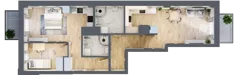 3 pokoje, mieszkanie 71,00 m², parter, oferta nr 1, Osiedle Słoneczna, Marki, ul. Słoneczna / Promienna