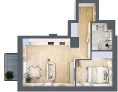 2 pokoje, mieszkanie 41,90 m², piętro 1, oferta nr 13, Osiedle Słoneczna, Marki, ul. Słoneczna / Promienna