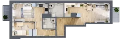 3 pokoje, mieszkanie 70,88 m², piętro 3, oferta nr 24, Osiedle Słoneczna, Marki, ul. Słoneczna / Promienna