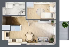 2 pokoje, mieszkanie 35,18 m², piętro 3, oferta nr 27, Osiedle Słoneczna, Marki, ul. Słoneczna / Promienna