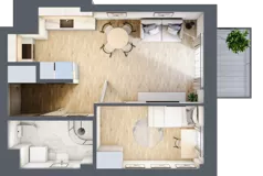 2 pokoje, mieszkanie 35,04 m², piętro 7, oferta nr 63, Osiedle Słoneczna, Marki, ul. Słoneczna / Promienna