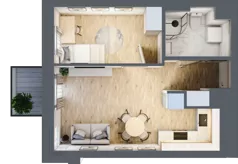 2 pokoje, mieszkanie 33,92 m², piętro 7, oferta nr 68, Osiedle Słoneczna, Marki, ul. Słoneczna / Promienna