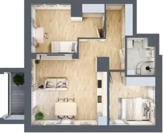 3 pokoje, mieszkanie 58,17 m², piętro 8, oferta nr 76, Osiedle Słoneczna, Marki, ul. Słoneczna / Promienna