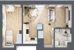 2 pokoje, mieszkanie 33,99 m², piętro 8, oferta nr 77, Osiedle Słoneczna, Marki, ul. Słoneczna / Promienna