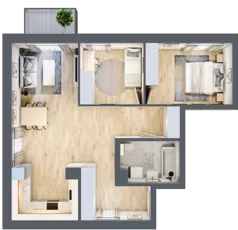 3 pokoje, mieszkanie 68,98 m², piętro 3, oferta nr G53, Osiedle Natura Life - Etap II, Łomianki, ul. Wiślana