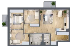 4 pokoje, mieszkanie 86,68 m², piętro 1, oferta nr I20, Osiedle Natura Life - Etap II, Łomianki, ul. Wiślana