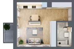 1 pokój, mieszkanie 34,01 m², piętro 2, oferta nr J28, Osiedle Natura Life - Etap II, Łomianki, ul. Wiślana