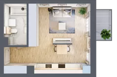 1 pokój, mieszkanie 34,47 m², piętro 1, oferta nr K16, Osiedle Natura Life - Etap II, Łomianki, ul. Wiślana