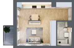 1 pokój, mieszkanie 34,03 m², piętro 2, oferta nr K36, Osiedle Natura Life - Etap II, Łomianki, ul. Wiślana