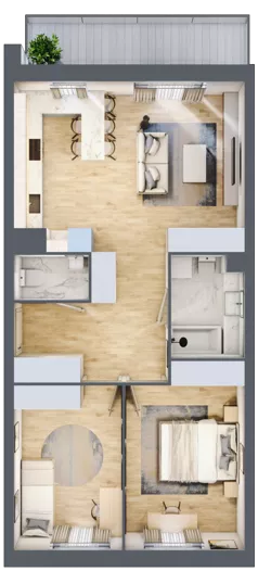 3 pokoje, mieszkanie 63,85 m², piętro 1, oferta nr 26, Zalesie, Ignatki-Osiedle, ul. Leśna