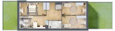 4 pokoje, mieszkanie 72,45 m², parter, oferta nr 51, Zalesie, Ignatki-Osiedle, ul. Leśna