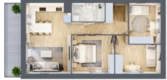 4 pokoje, mieszkanie 61,85 m², parter, oferta nr 71, Zalesie, Ignatki-Osiedle, ul. Leśna