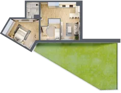 3 pokoje, mieszkanie 60,88 m², parter, oferta nr B3/55, Huzar B3, Białystok, Bacieczki, ul. Hugona Kołłątaja / kpt. Kazimierza Kamieńskiego