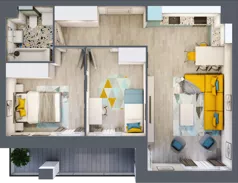 3 pokoje, mieszkanie 54,03 m², piętro 2, oferta nr 35, Apart Warszawska, Białystok, Piasta II, ul. Warszawska/ Piastowska